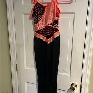 Women's Black and Pink Jumpsuit